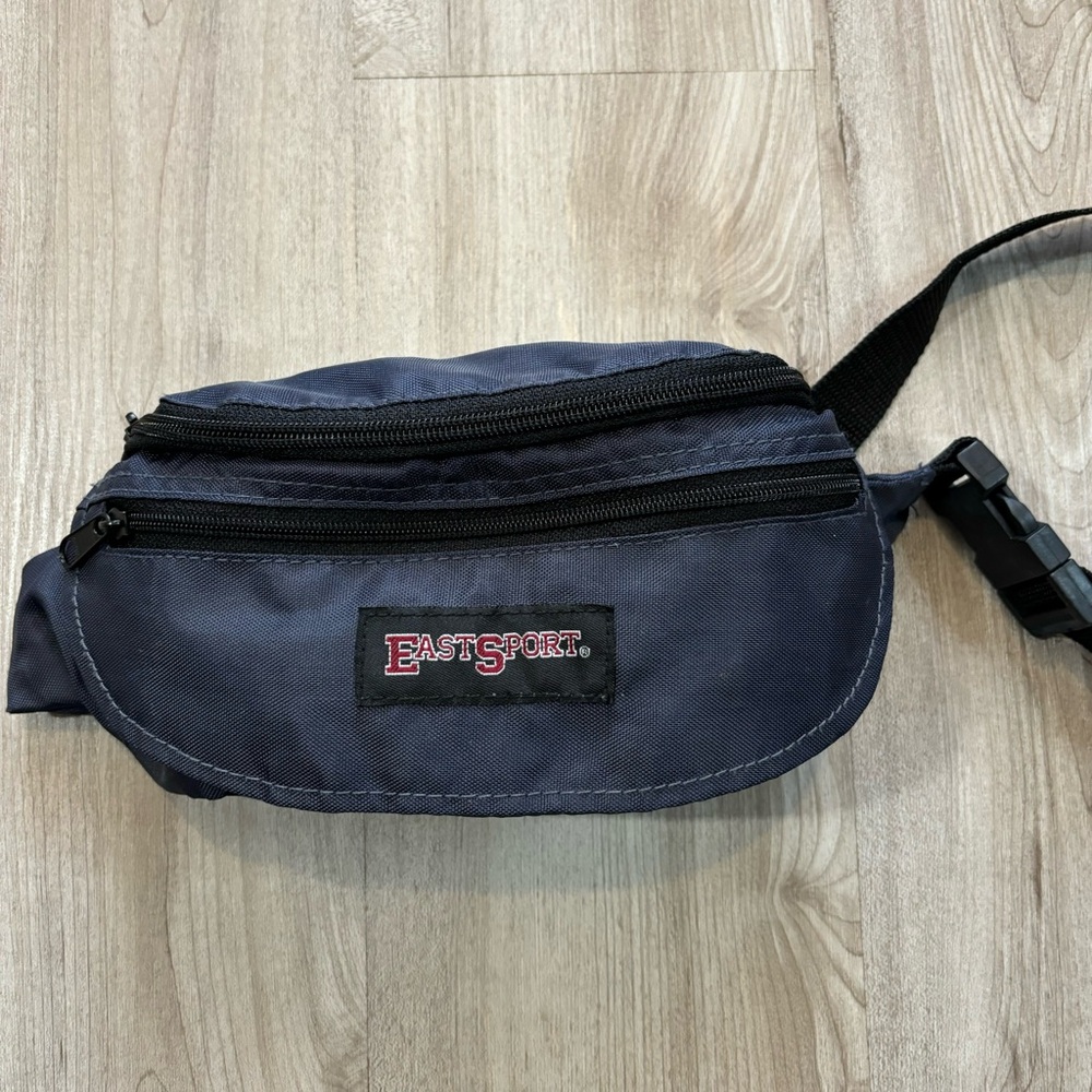 Vintage Eastsport Outdoor Company Waist Bag Fanny Pack 3 Pocket 90s Blue